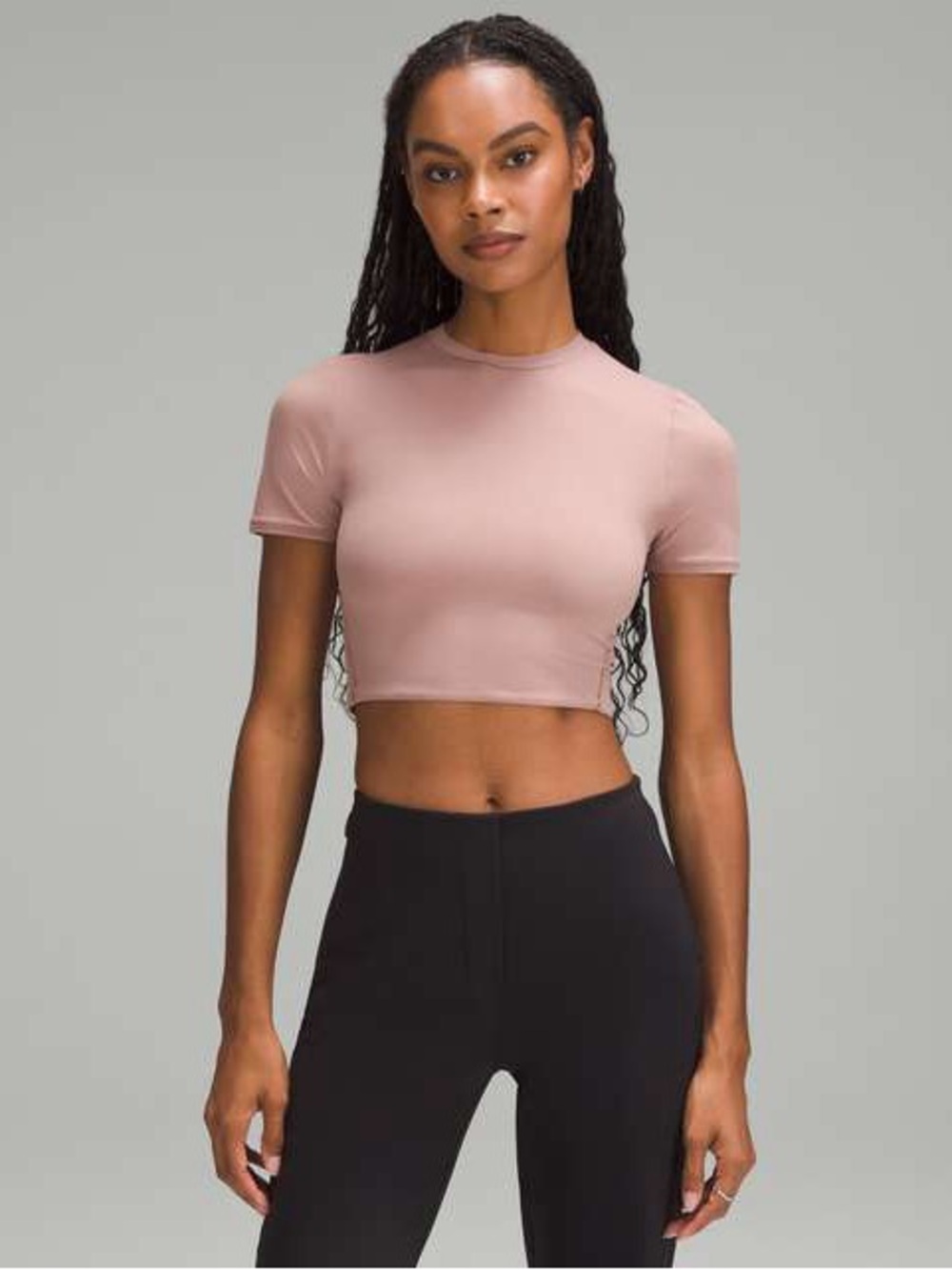 Lululemon Wundermost Ultra-Soft Nulu Crewneck Cropped T-Shirt